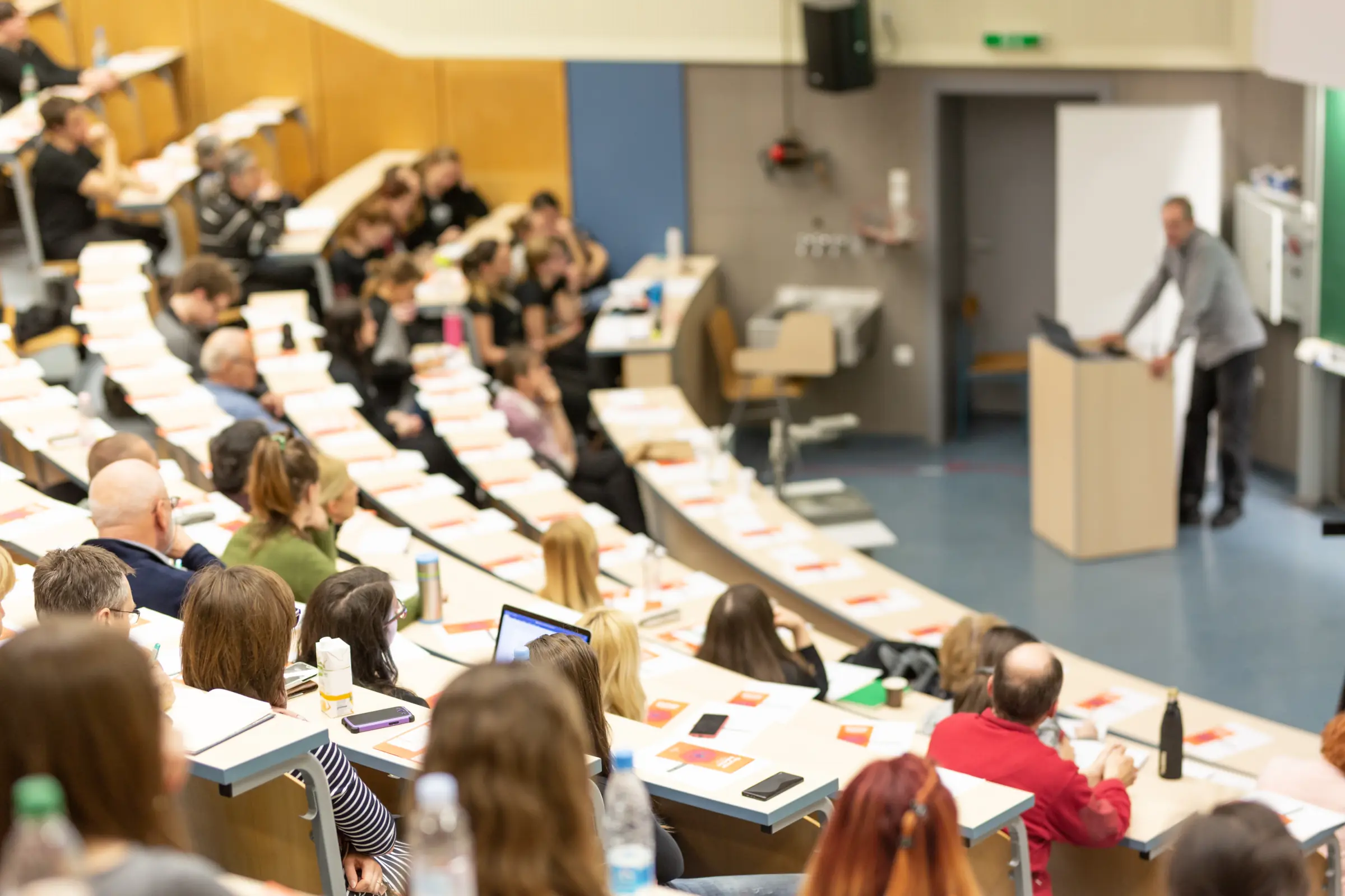 Students during a lecture.